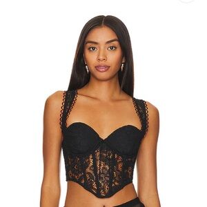 NWT For Love & Lemons Sammie Corset Crop Top